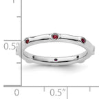 Sterling Silver Stackable Expressions Created Ruby Ring