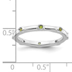 Sterling Silver Stackable Expressions Peridot Ring