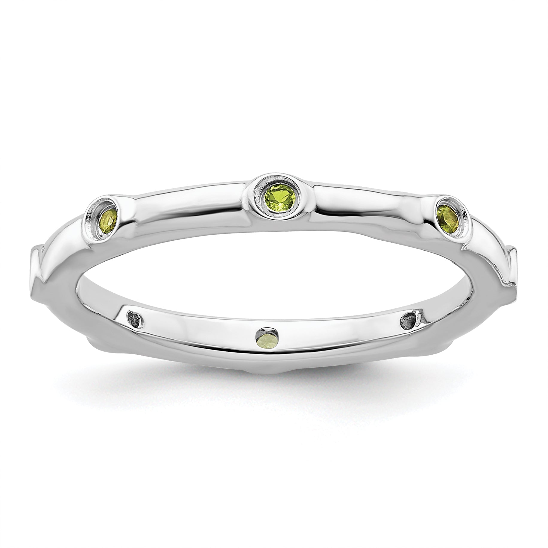 Sterling Silver Stackable Expressions Peridot Ring Main image