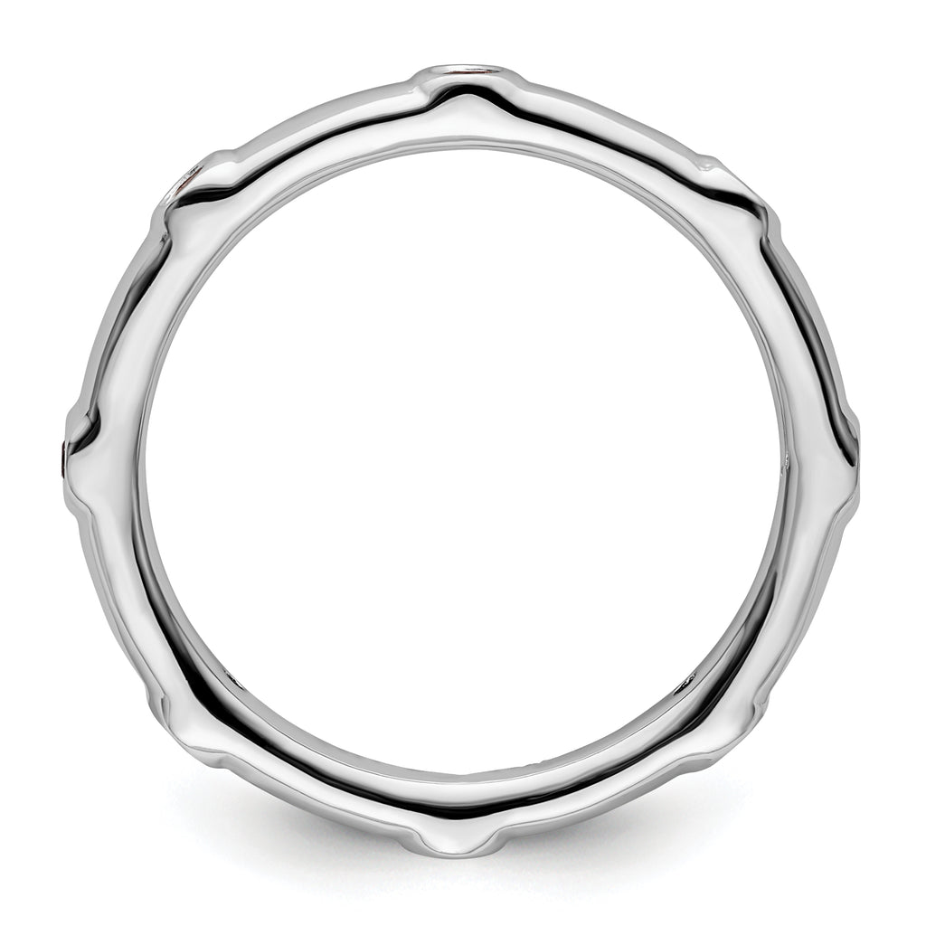 Sterling Silver Stackable Expressions Pink Tourmaline Ring