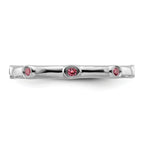 Sterling Silver Stackable Expressions Pink Tourmaline Ring