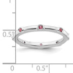 Sterling Silver Stackable Expressions Pink Tourmaline Ring