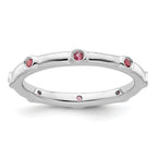 Sterling Silver Stackable Expressions Pink Tourmaline Ring