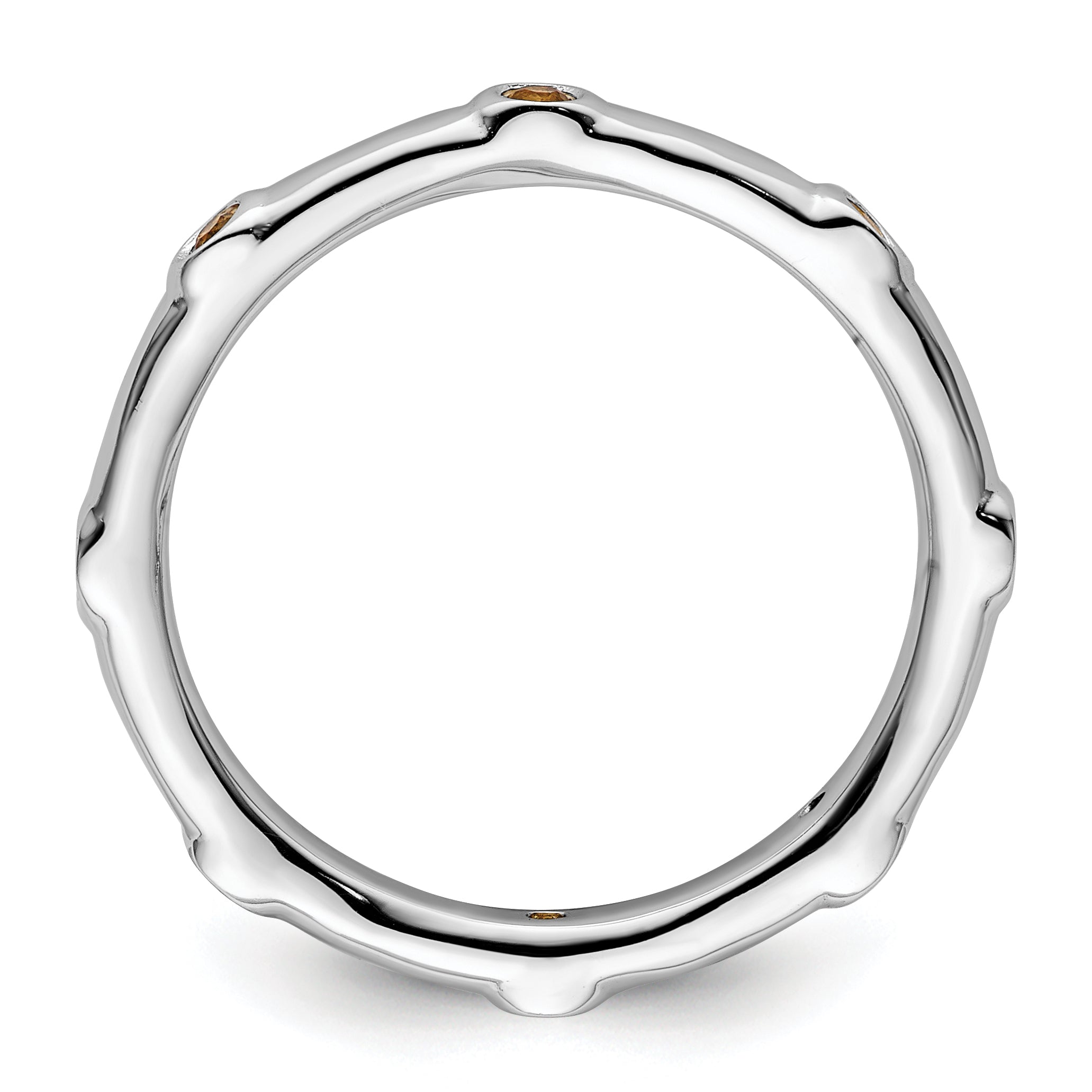 Sterling Silver Stackable Expressions Citrine Ring Secondary image