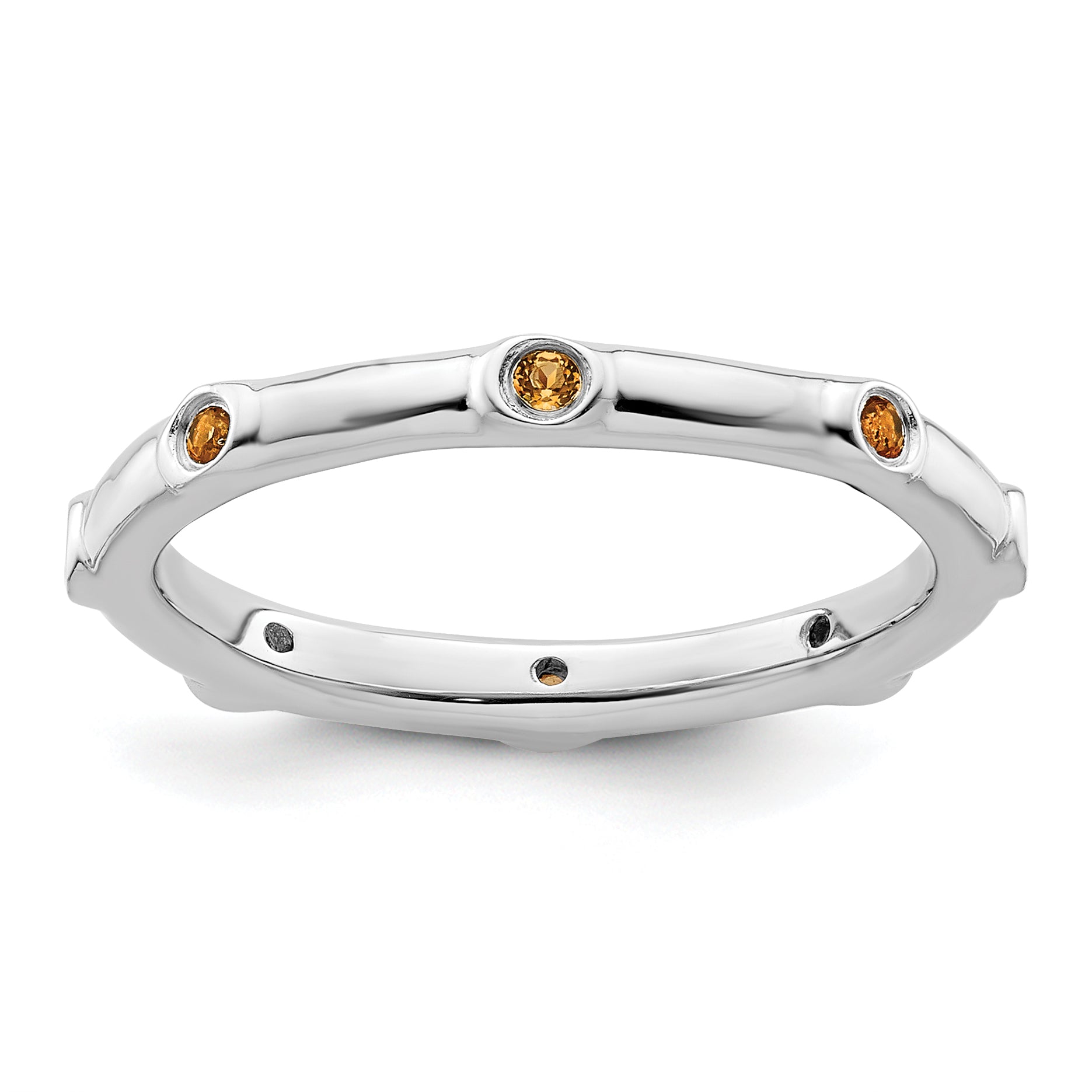 Sterling Silver Stackable Expressions Citrine Ring Main image