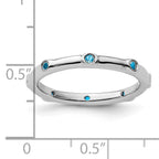 Sterling Silver Stackable Expressions Blue Topaz Ring