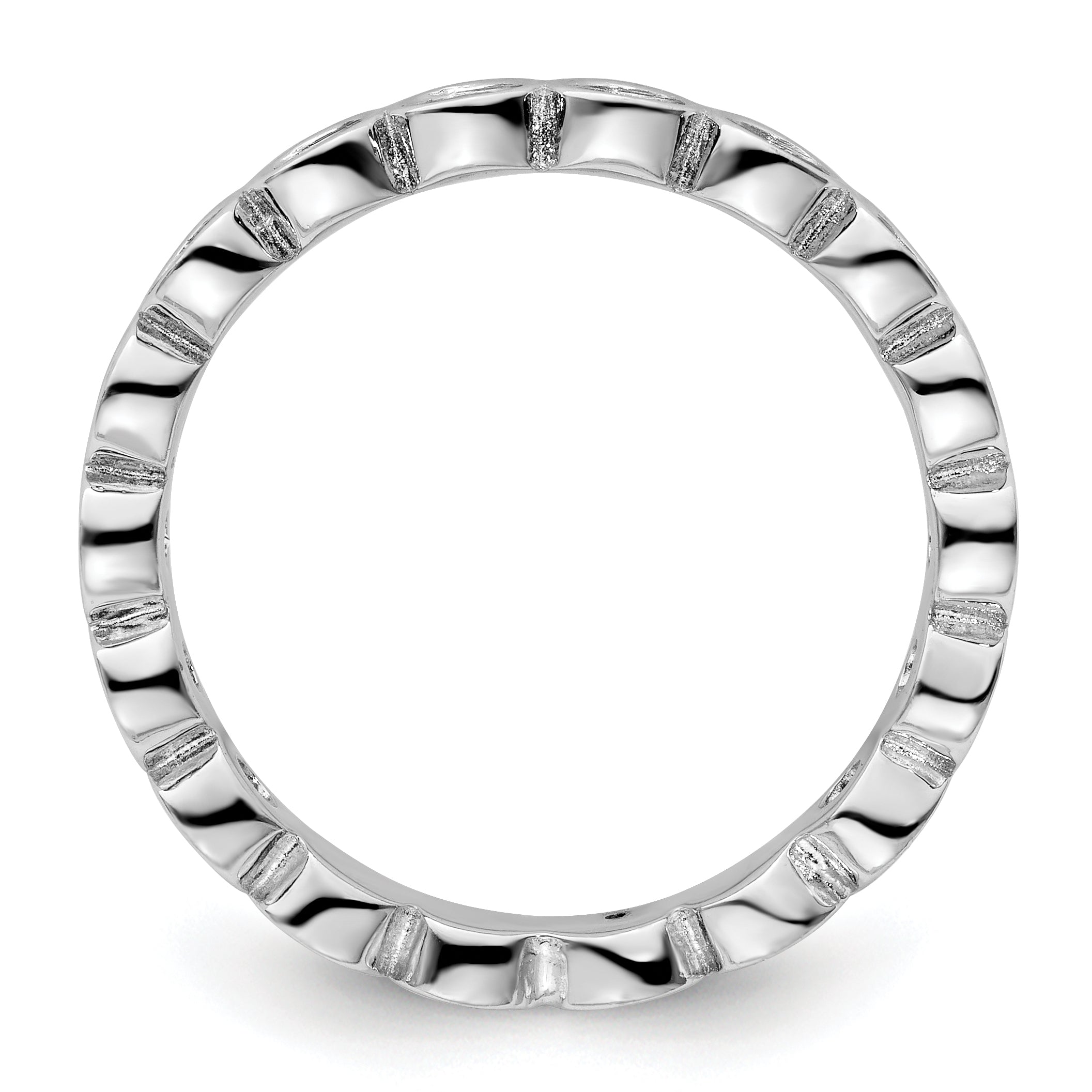 Sterling Silver Stackable Expressions Aquamarine Ring Secondary image