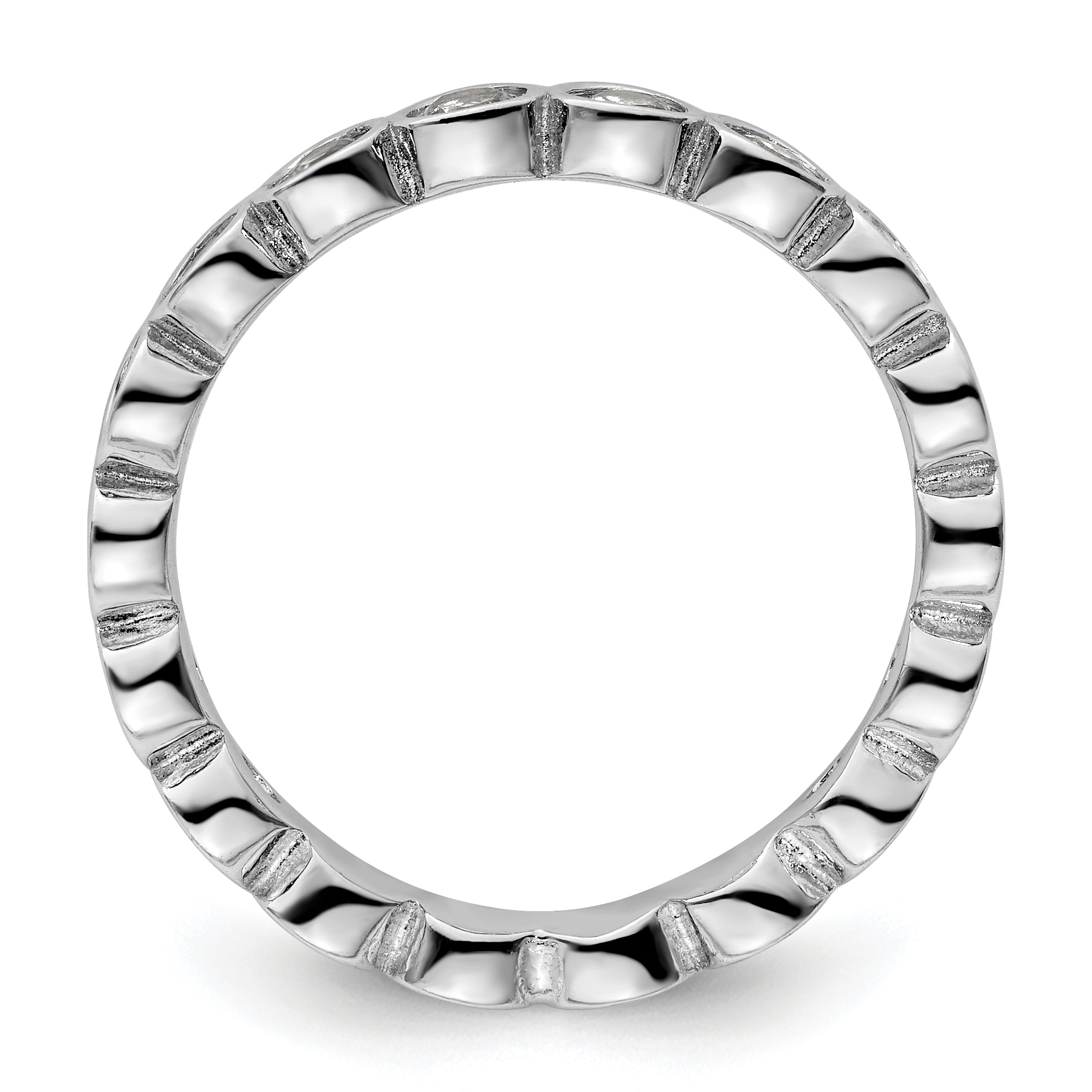 Sterling Silver Stackable Expressions White Topaz Ring Secondary image