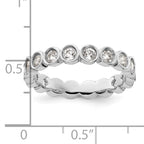 Sterling Silver Stackable Expressions White Topaz Ring