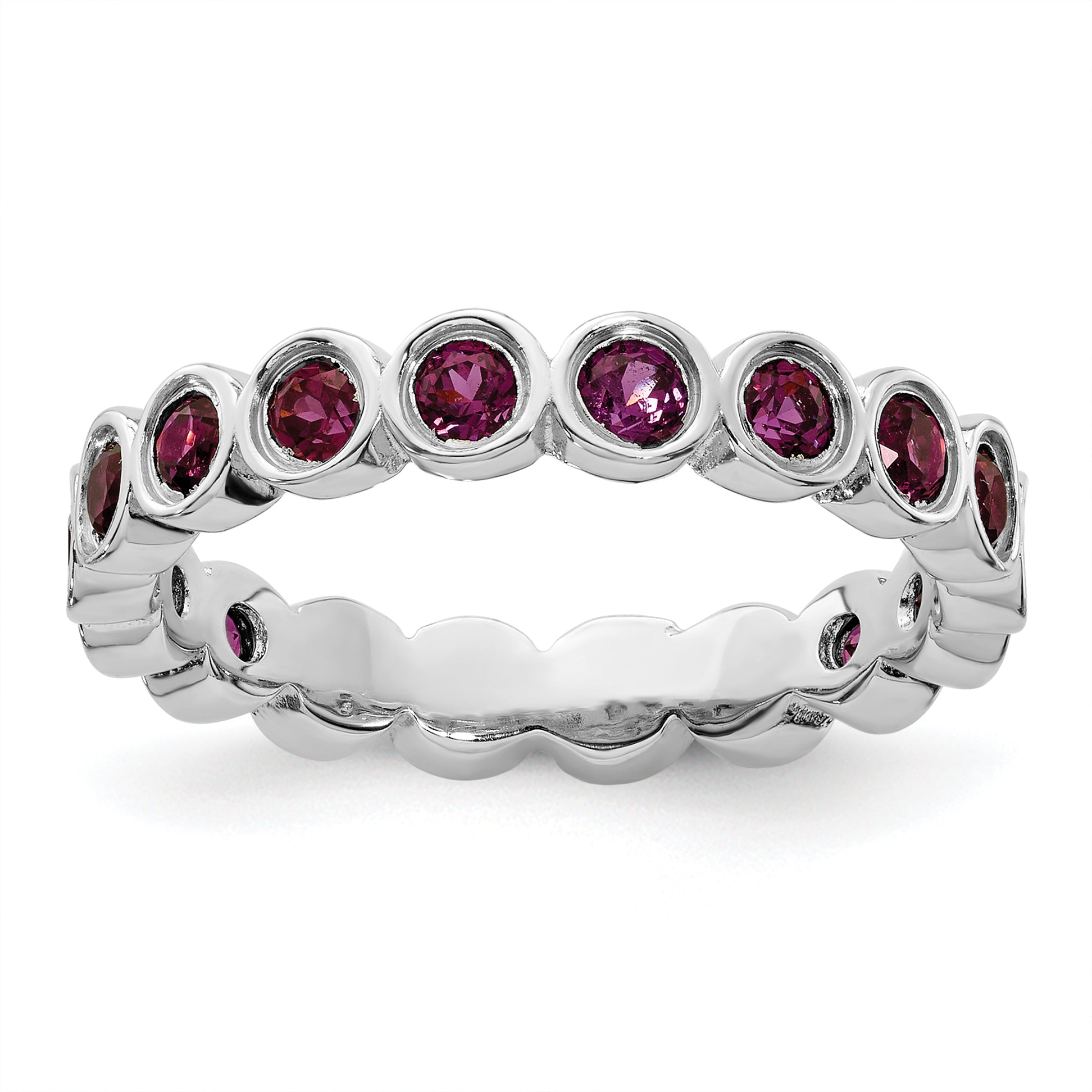 Sterling Silver Stackable Expressions Rhodolite Garnet Ring Main image