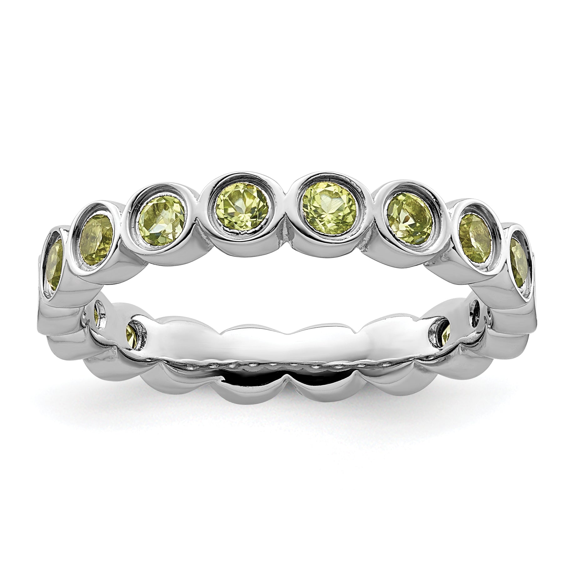 Sterling Silver Stackable Expressions Peridot Ring Main image