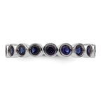 Sterling Silver Stackable Expressions Created Sapphire Ring
