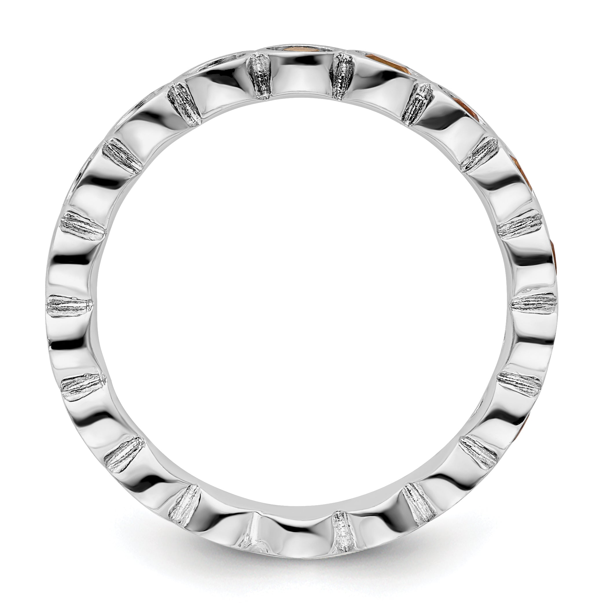 Sterling Silver Stackable Expressions Citrine Ring Secondary image