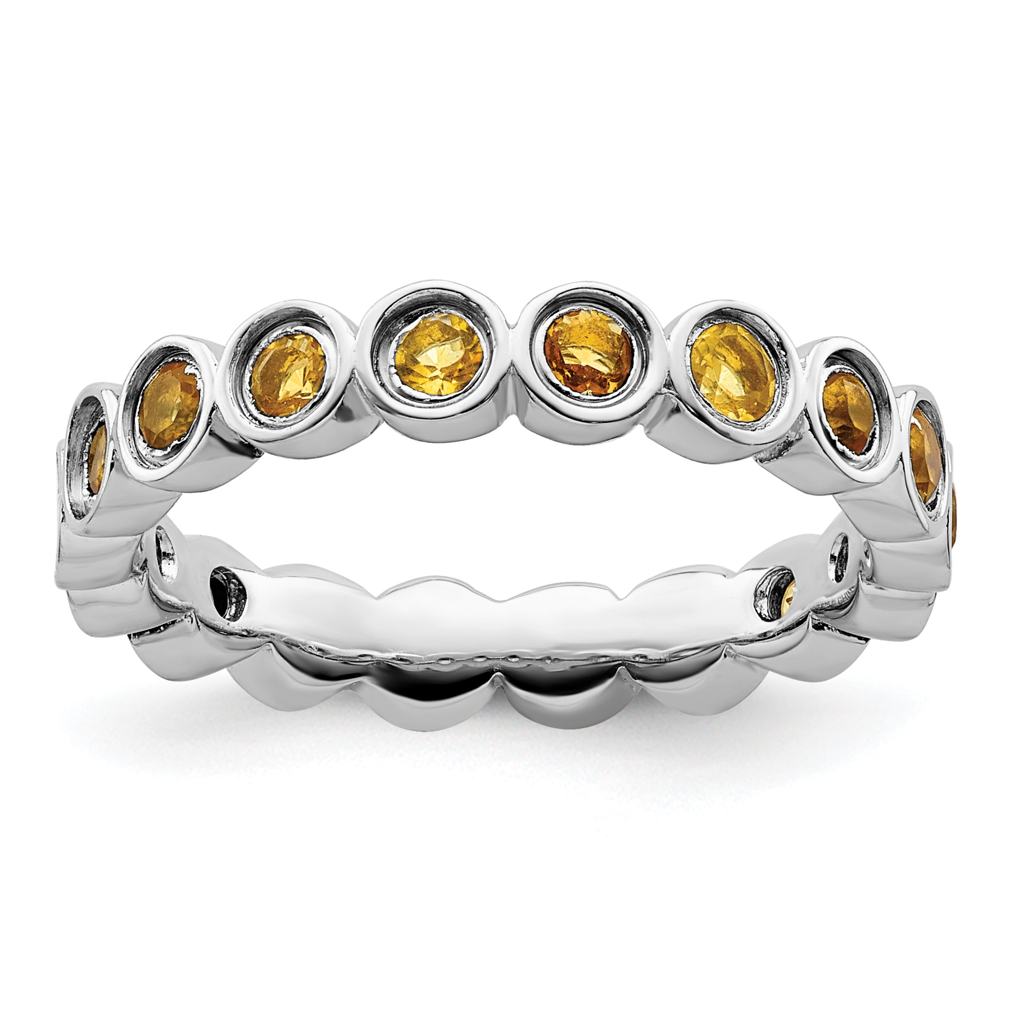 Sterling Silver Stackable Expressions Citrine Ring Main image
