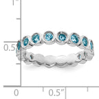 Sterling Silver Stackable Expressions Blue Topaz Ring