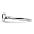 Sterling Silver Stackable Expressions Cr. Sapphire Double Heart Ring