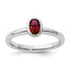Sterling Silver Stackable Expressions Oval Created Ruby Ring
