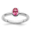 Sterling Silver Stackable Expressions Oval Pink Tourmaline Ring