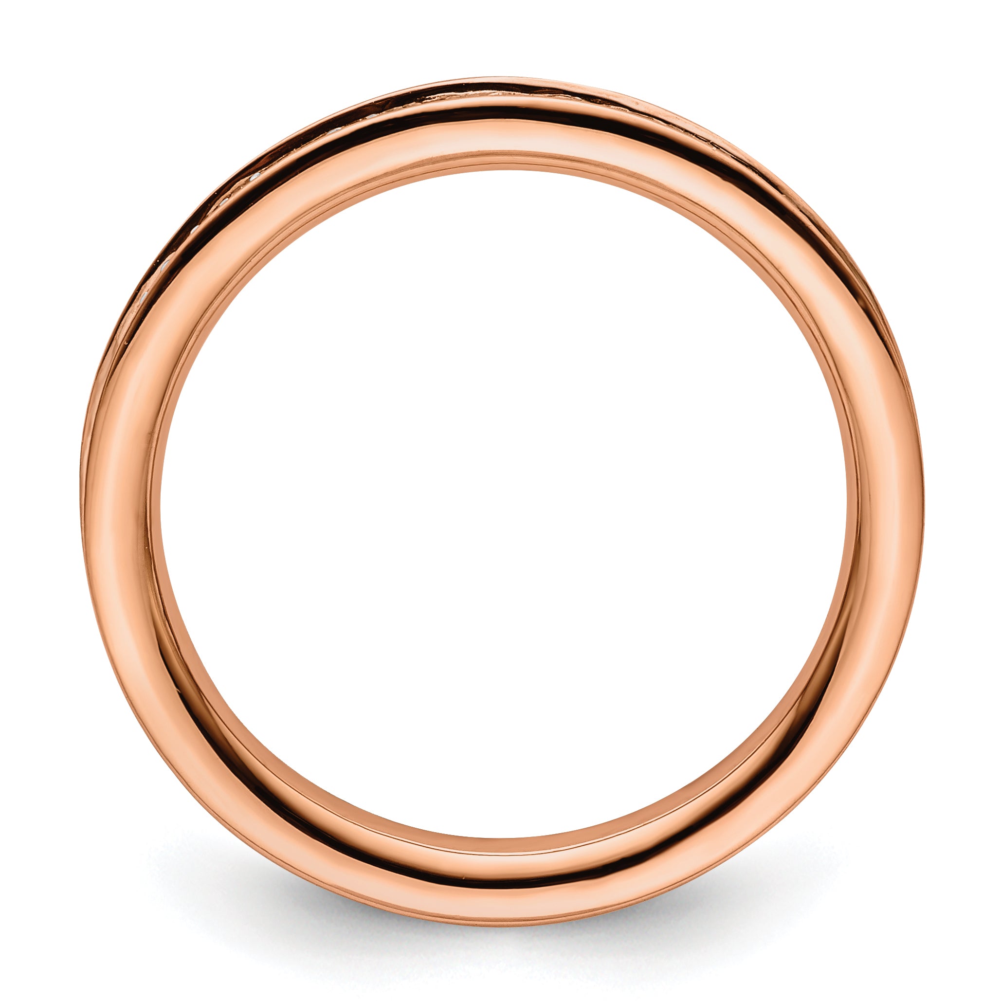 Rose-Tone Diamond Eternity Ring in Sterling Silver (1/5 ct. tw.) Secondary image