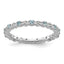 Sterling Silver Stackable Expressions Aquamarine & Diamond Ring