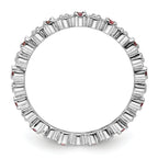 Sterling Silver Stackable Expressions Pink Tourm. & Diamond Ring
