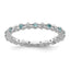 Sterling Silver Stackable Expressions Blue Topaz & Diamond Ring