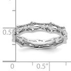 Sterling Silver Stackable Expressions Polished Fleur De Lis Ring