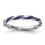 Sterling Silver Stackable Expressions Twisted Purple Enameled Ring