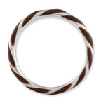 Sterling Silver Stackable Expressions Twisted Brown Enameled Ring
