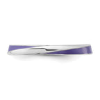Sterling Silver Stackable Expressions Twisted Purple Enameled Ring