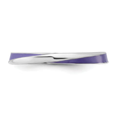 Sterling Silver Stackable Expressions Twisted Purple Enameled Ring