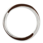 Sterling Silver Stackable Expressions Twisted Brown Enameled Ring