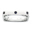 Sterling Silver Stackable Expressions Polished Created Sapphire Square Ring