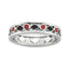 Sterling Silver Stackable Expressions Polished Black/Red Enameled Ring