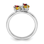 Sterling Silver Stackable Expressions Polished CI & GA Butterfly Ring