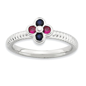 Cr.R & Cr.S Stackable Ring in Sterling Silver - Sophia Jewelers