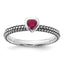 Sterling Silver Stackable Expressions Polished Cr.R Heart Ring