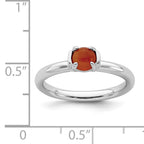 Sterling Silver Stackable Expressions Polished Red Agate Ring