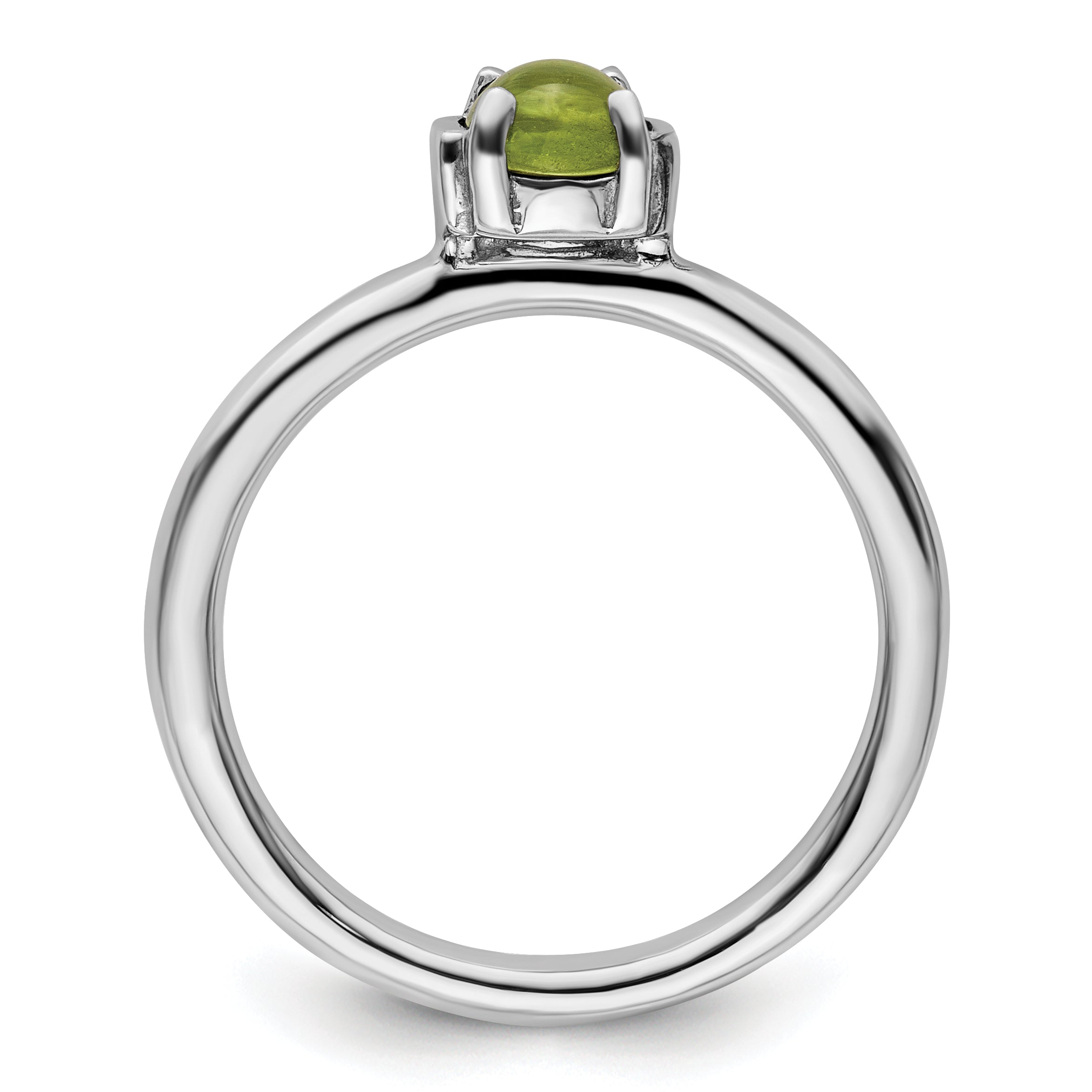 Sterling Silver Stackable Expressions Polished Peridot Ring Secondary image