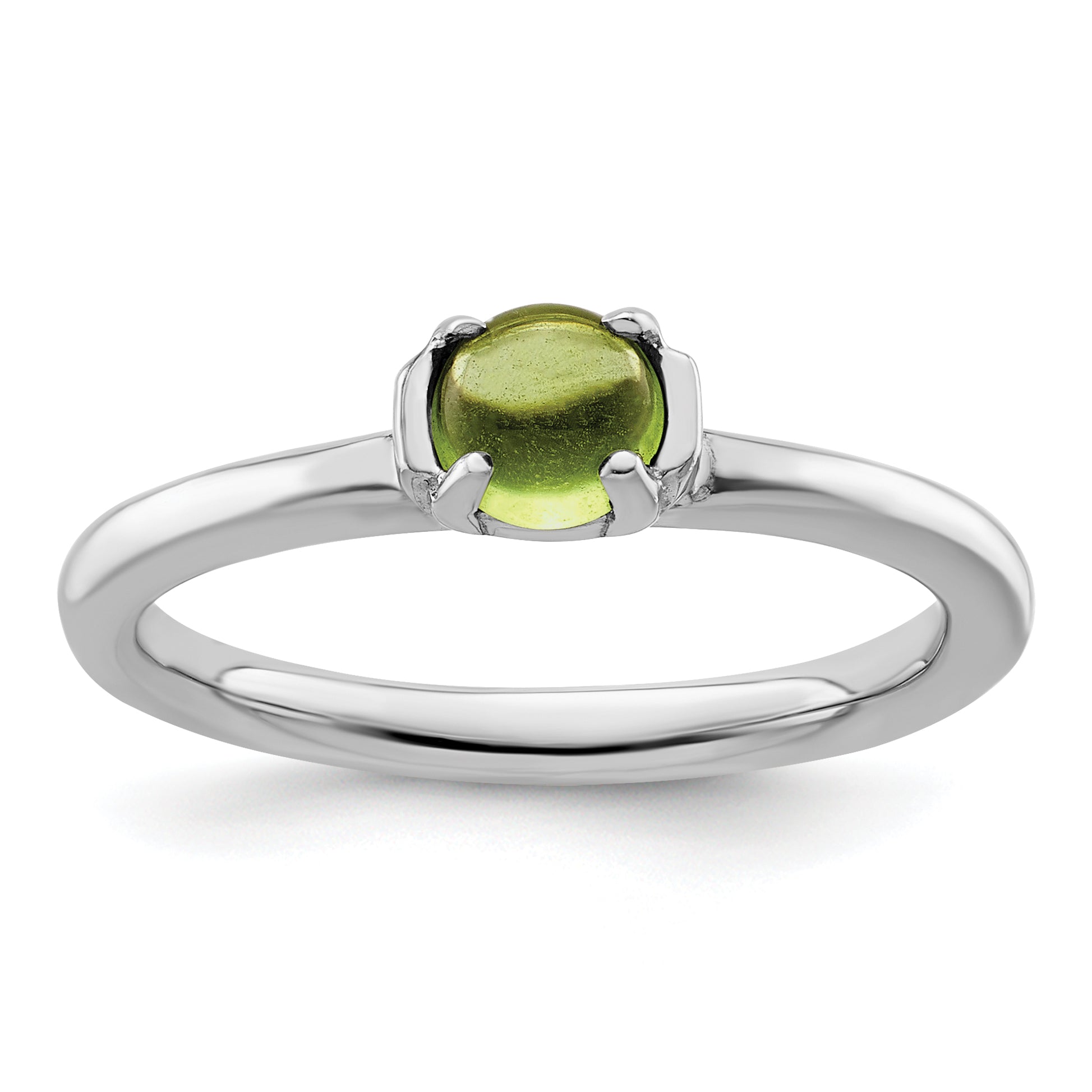 Sterling Silver Stackable Expressions Polished Peridot Ring Main image