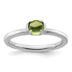 Sterling Silver Stackable Expressions Polished Peridot Ring