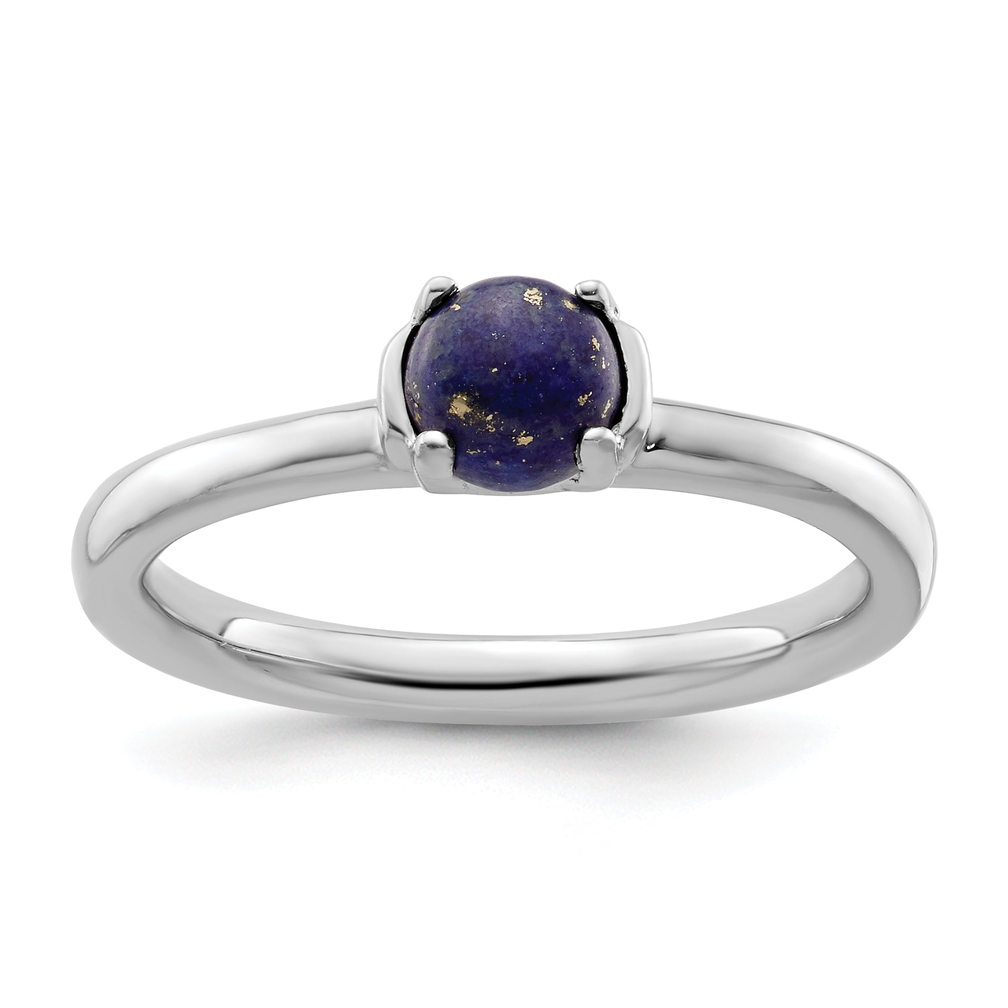 Sterling Silver Stackable Expressions Polished Blue Lapis Ring Main image