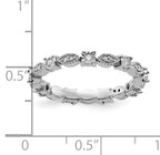 Sterling Silver Stackable Expressions Polished Diamond Ring