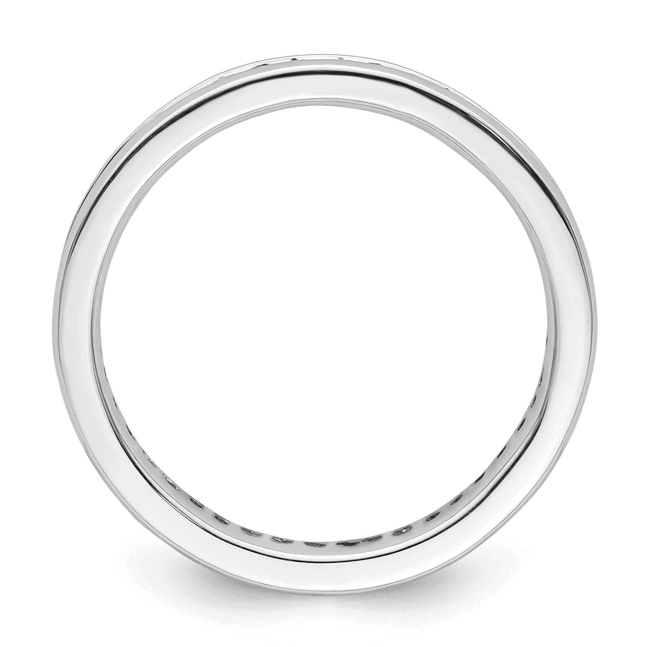 Sterling Silver Stackable Expressions Polished Created Sapphire Ring Secondary image