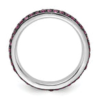 Sterling Silver Stackable Expressions Polished Created Ruby Ring