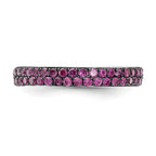 Sterling Silver Stackable Expressions Polished Created Ruby Ring
