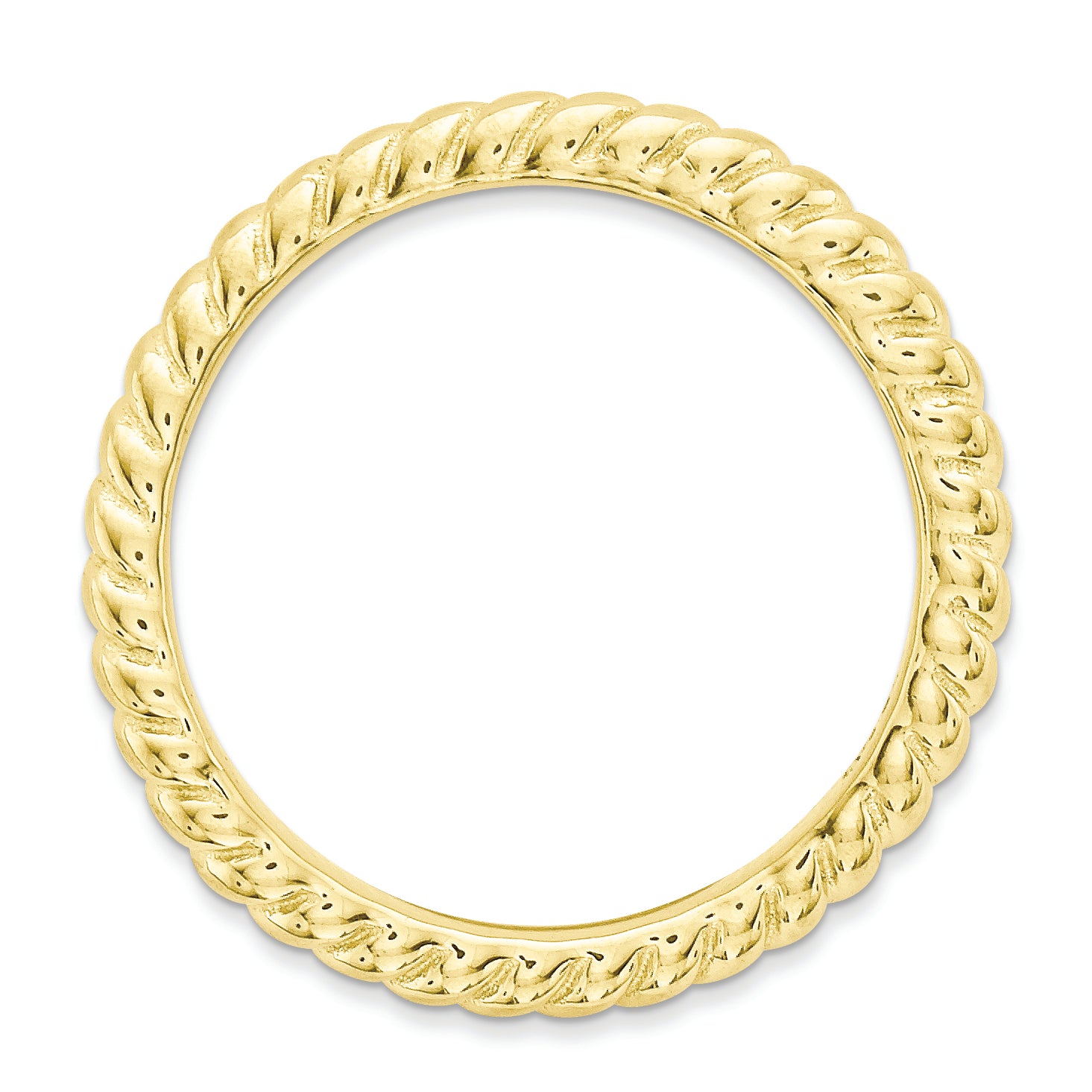 Sterling Silver Stackable Expressions Polished Gold-plate Wave Ring Secondary image