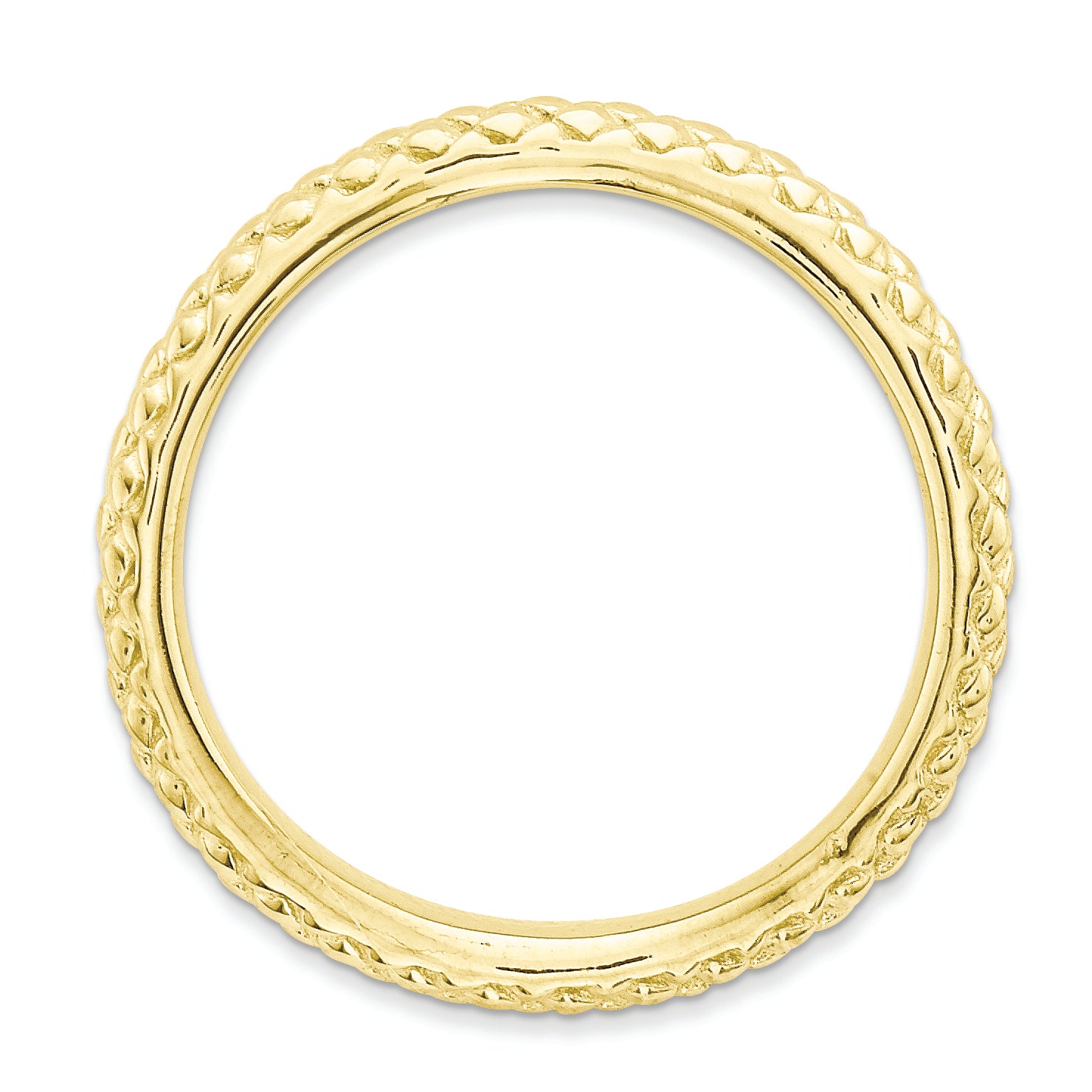 Gold-Plated Wave Stackable Ring in Sterling Silver Secondary image