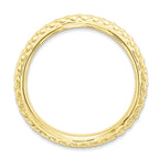Sterling Silver Stackable Expressions Polished Gold-plate Wave Ring