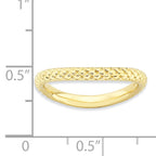 Sterling Silver Stackable Expressions Polished Gold-plate Wave Ring